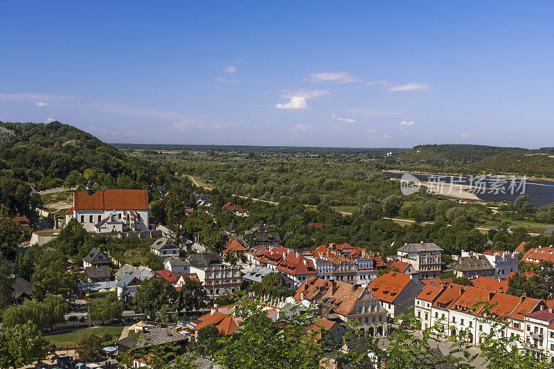 Kazimierz Dolny鸟瞰图，波兰